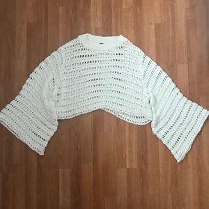 White Free People Knit Sweater